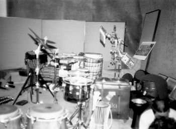 Set up for Two Traditions recording session with Nery Arevalo and Taki Musuko
