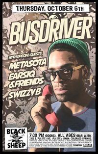 Busdriver/ & SwizZy B LIVE at The Black Sheep "Supercare Tour"  