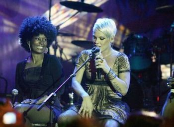 On the P!nk Tour.
