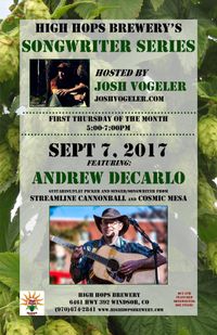 High Hops Songwriter Series ft Andrew DeCarlo w/ host Josh Vogeler