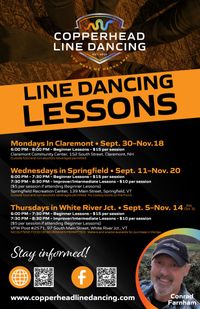 Beginner Line Dancing Lessons followed by Improver/Intermediate Line Dancing Lessons