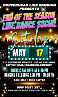 Saturday Night End of the Season Line Dancing Social