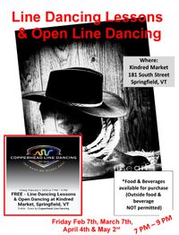 FREE - Line Dancing Lessons & Open Dancing at Kindred Market