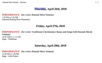 Merlefest with Hannah Shira Naiman