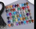 Stone Cross Pendant Necklaces