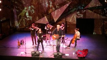 The Section Quartet performing with Tim Robbins and Petra Haden
