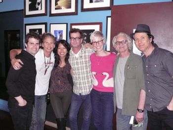The Section Quartet with Steven Tyler of Aerosmith, producer Jack Douglas and engineer Warren Huart
