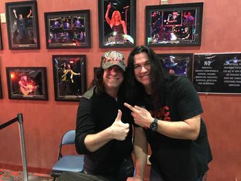 David Ferrari with Mark Slaughter of the band Slaughter.
