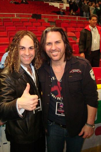 David Ferrari with Kip Winger from the band Winger.
