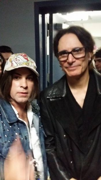 David Ferrari with Steve Vai.
