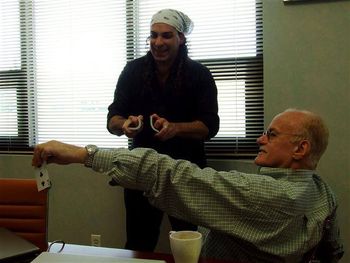 David Ferrari Illusionist performing magic for Bill Aucoin.

