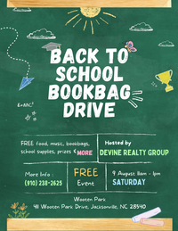 Back to School Book Bag Drive