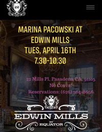 Marina Pacowski pianist, vocalist, at EDWIN MILLS 