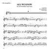 ALL WE KNOW for Alto Saxophone