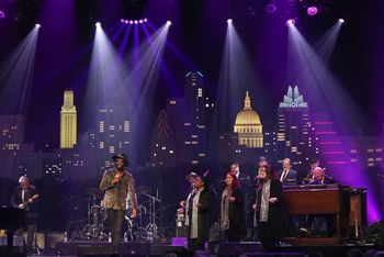 With Gary Clark Jr., Ruthie Foster, Carolyn Wonderland, and Shelley King at the ACL Hall of Fame New Year's Special (December 31, 2018).
