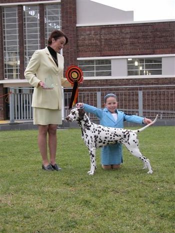 Emily & judge winning the Junior state final with Lana JKC 2008
