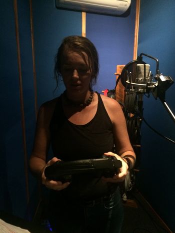 Heaven studios Yamba 2015. Recording vocals for Lizzie Flynn
