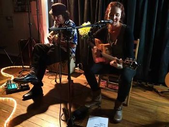 Making music with Dom Ferry, supporting Katy Brooks
