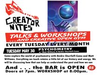 (CANCELLED) Creator Nites: Pyschometry Workshop 
