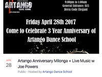 Solo Tango, Studio Artango 3 Yr Anniversary Celebration