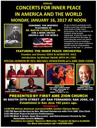 Annual Concerts for Inner Peace in America and the World