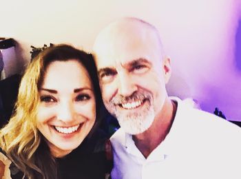 Pennsylvania Singer-Songwriter Lisa Bodnar with Todd Nemura of the Pocono Mountains United Way at the Shawnee River Fest
