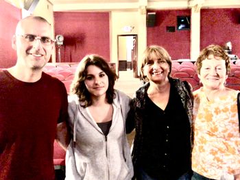 Meeting new Bradford County, Pennsylvania friends at the Keystone Theatre after the PA67 Tour Community Concert Event
