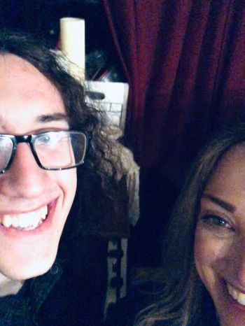 Drew Fournier and Lisa Bodnar in between sets at the Majestic Theater PA67 Tour
