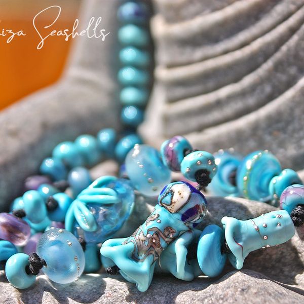 Ibiza Seashells Knotted Rope Necklace - SOLD