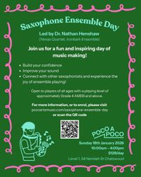 Saxophone Ensemble Day with Nathan Henshaw