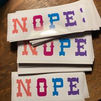 NOPE sticker