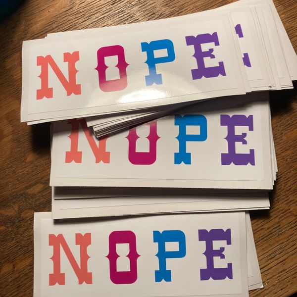 NOPE sticker