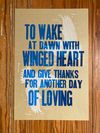 Wake at Dawn print