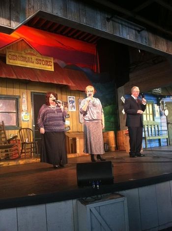 Onstage at the Valley Theater at Dollywood Singing News stage October 20th 2012 photo courtesy of Ashley Dawson.
