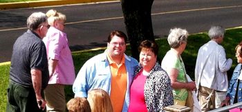 Our good friends Jared and Sandra Cranmore getting ready to board the boat.  It is so good to have great friends. 2014
