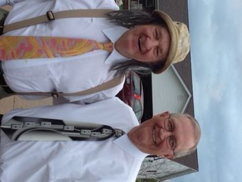 I really don't know about these two lol, Brother Roger Duncan is a Prince of a Preacher who likes to have a little fun. We are heading into Brother Jim and Sister Beth's for a "little" refreshment after church.
