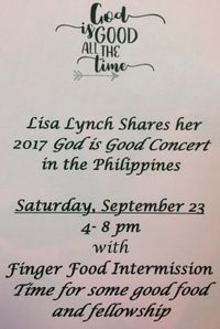 Sharing my God Is Good Concert!