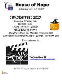 The Take Octoberfest Relay For Life Fund Raiser. 
