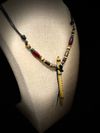 Poplar Wood Miniature Flute Necklace with Sleeping Beauty Turquoise Inlay