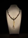 Poplar Wood Miniature Flute Necklace with Sleeping Beauty Turquoise Inlay