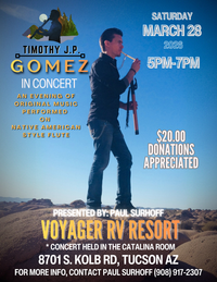 Timothy J.P. Gomez in Concert: Presented by Paul Surhoff Voyager RV Resort