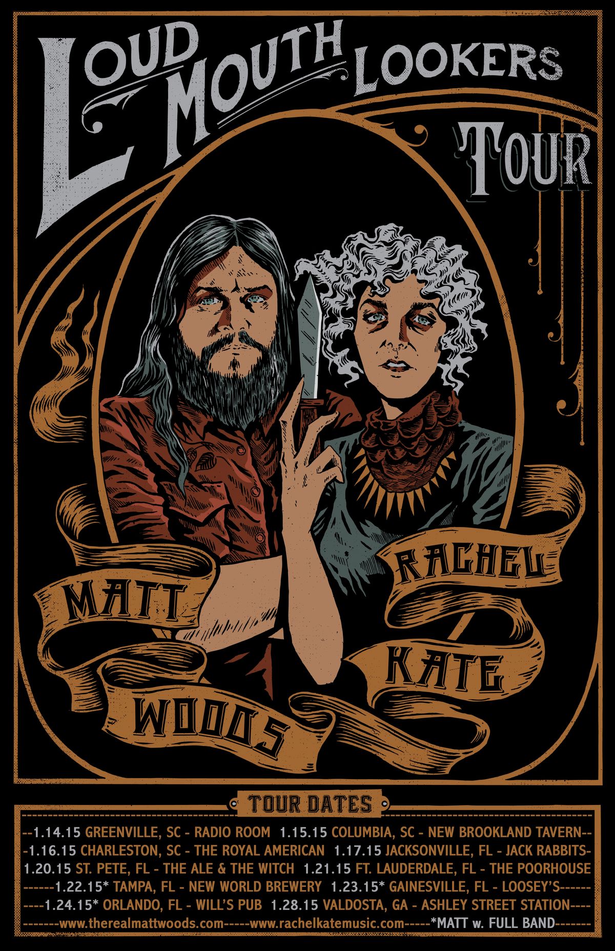 2015 Loud Mouth Lookers Tour Poster
