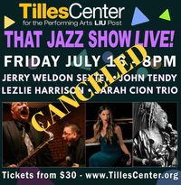 CANCELLED  - THAT JAZZ SHOW - JOHN TENDY & FRIENDS feat. JERRY WELDON