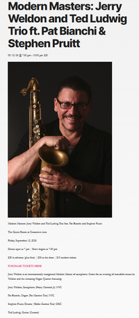 Jerry Weldon & The Ted Ludwig Trio featuring Pat Bianchi