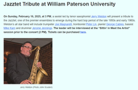Jerry Weldon & Friends  -  Celebrating the Music of Art Farmer/ Benny Golson Jazztet with Jerry Weldon and Friends with Special Guest George Cables