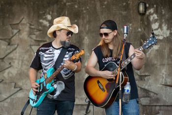 Nathan, lead guitar and Harley
