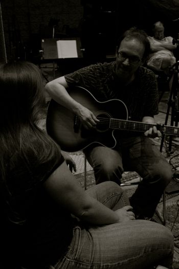 Just before recording "Joyful Girl"
