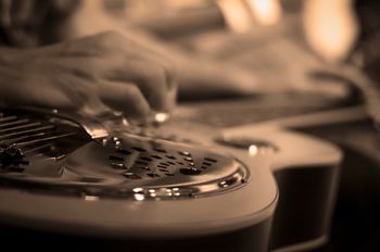The hands of the master (Josh Braun) on dobro
