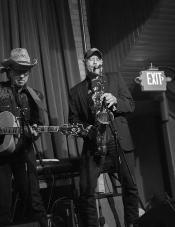 Dan the Sax Man and AJ on guitar at the Hook (David Tanner, awesome photographer)
