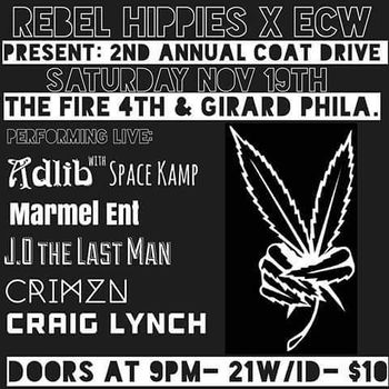 Adlib and Rebel Hippies 2nd annual coat drive show Philly date

